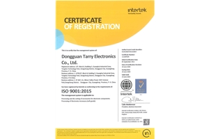 ISO9001 2015體系證書（英）